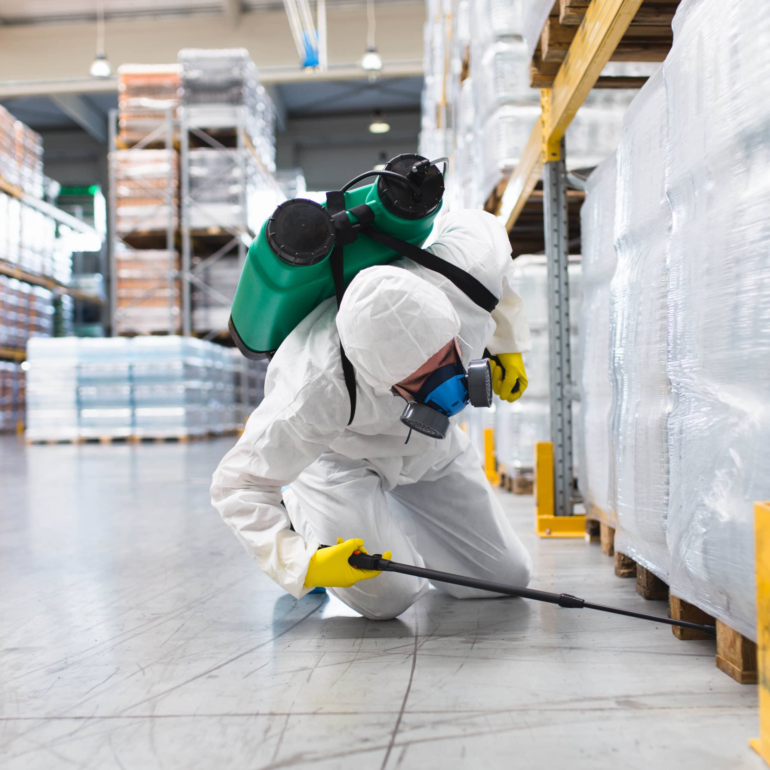 commercial pest control services in a warehouse